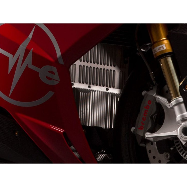 engine close up of energica ego motorcycle