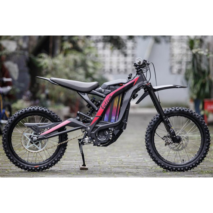 ruby red sur-ron lb x youth electric dirt bike